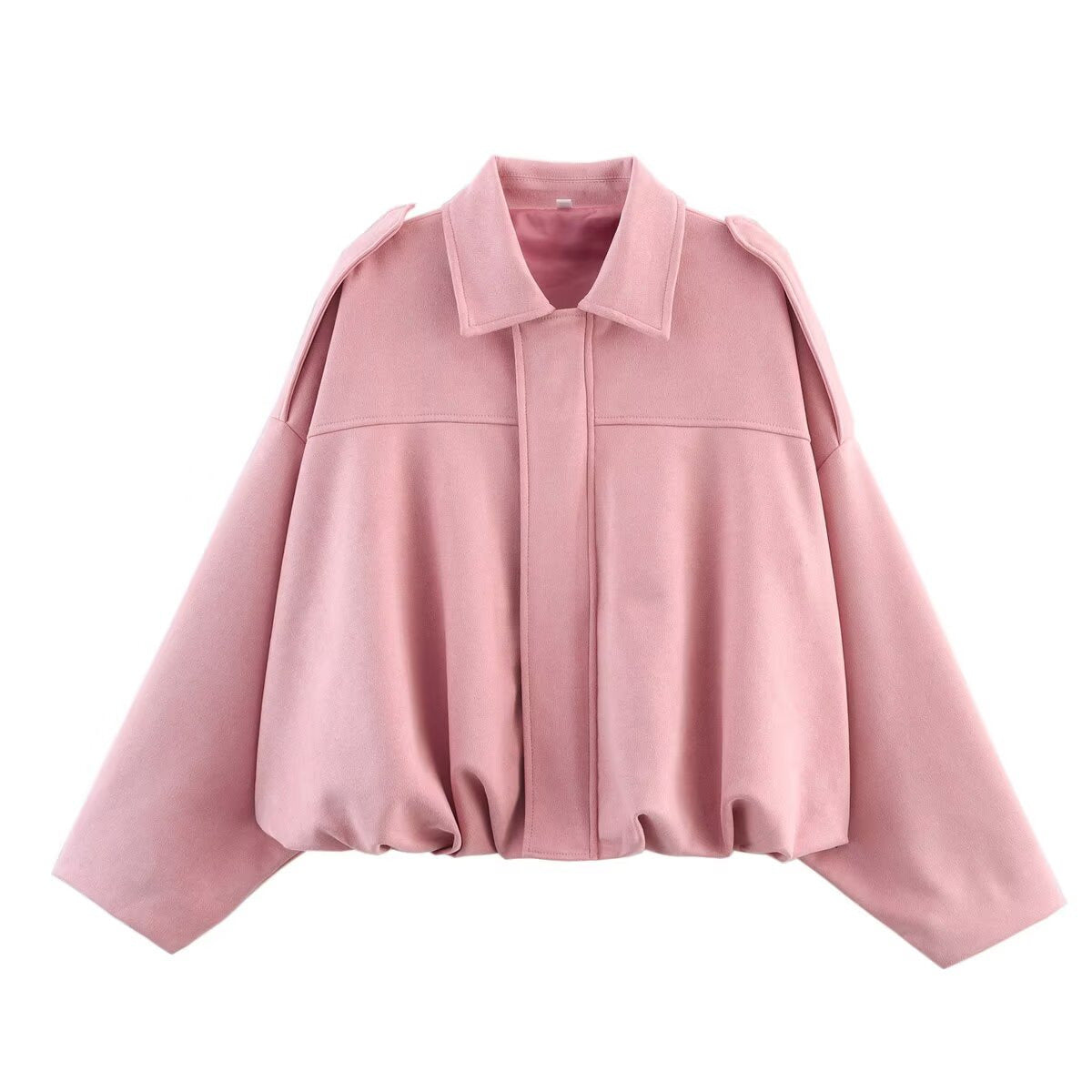 Veste Bomber Oversize en Suédine Douce