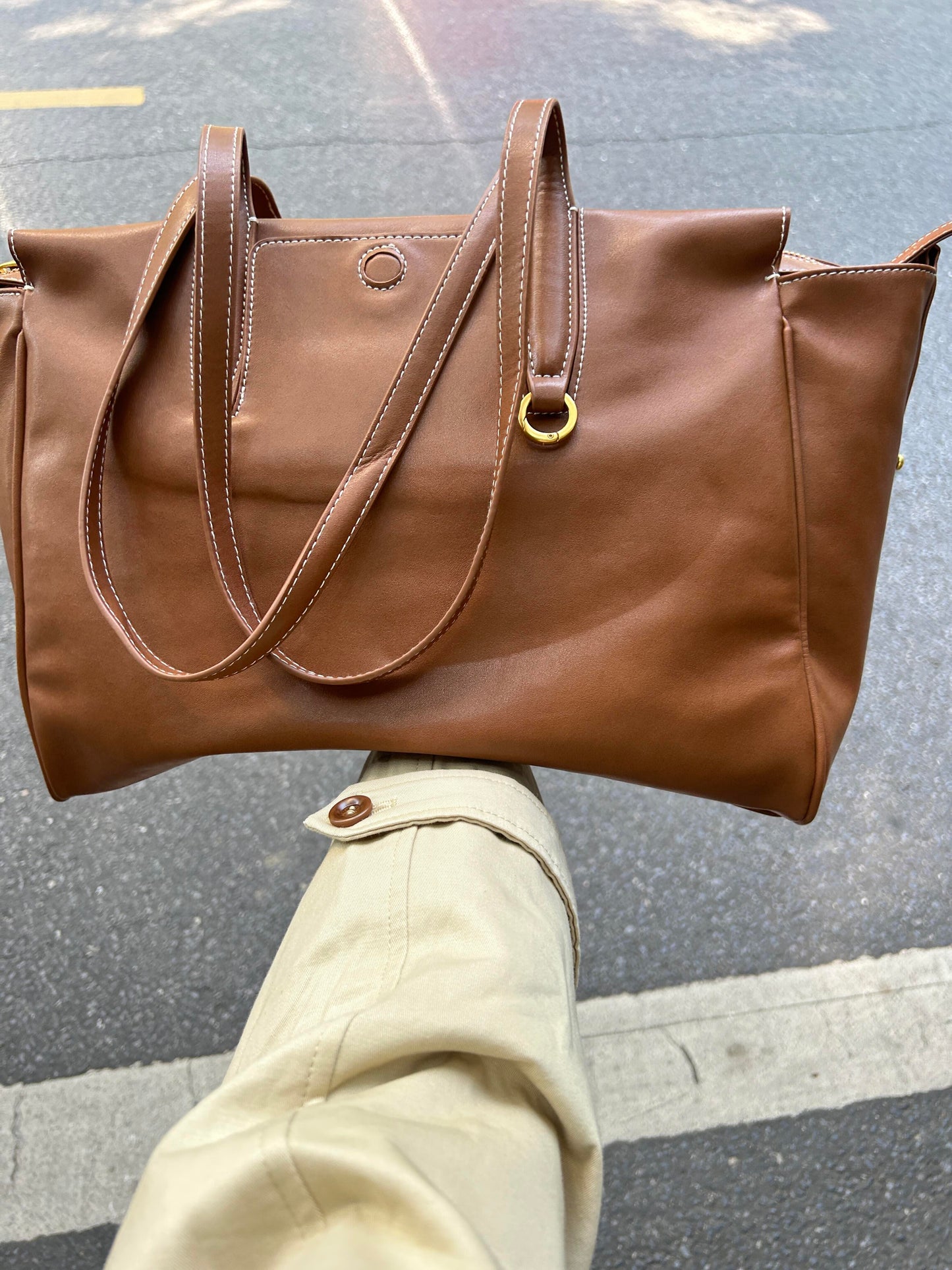 Sac à bandoulière rétro simple avec grande capacité