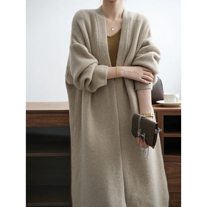 Cardigan en Tricot Long et Élégant