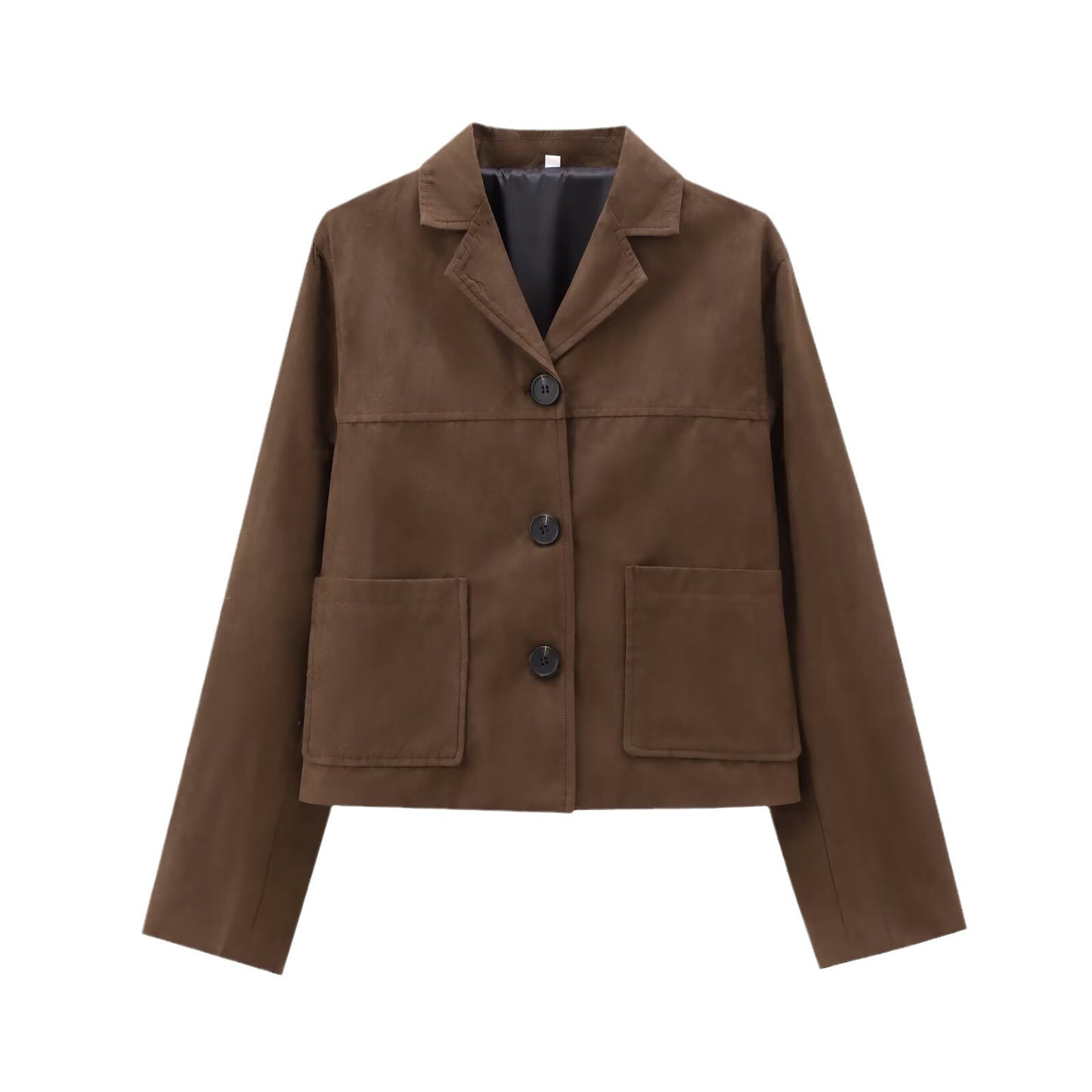 Veste Suédine Rétro Courte