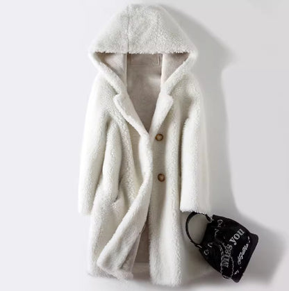 Manteau Douillet à Capuche en Fourrure