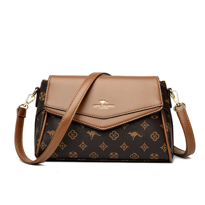 Sac bandoulière chic marron à motif élégant