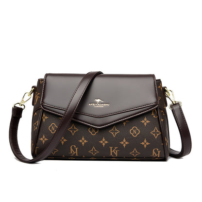 Sac bandoulière chic marron à motif élégant
