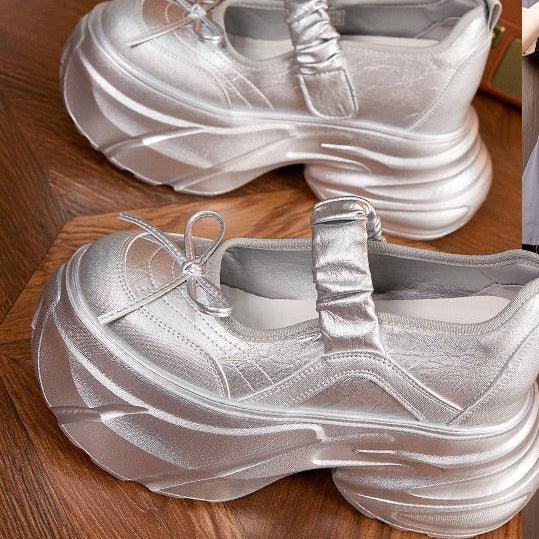 Chaussures à plateforme à velcro et lacets