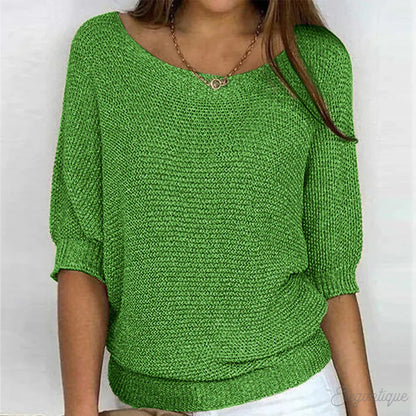 LADERRA | Pull Demi Manche Décontracté En Coton
