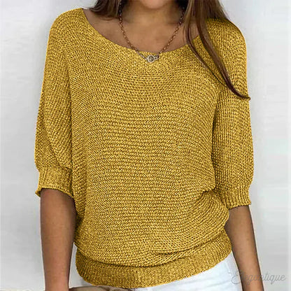 LADERRA | Pull Demi Manche Décontracté En Coton