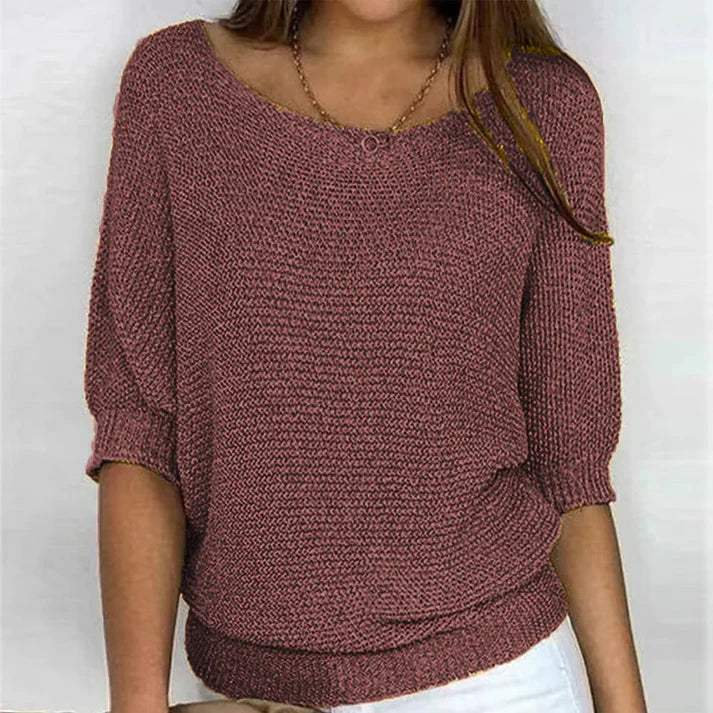 LADERRA | Pull Demi Manche Décontracté En Coton
