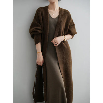 Cardigan en Tricot Long et Élégant
