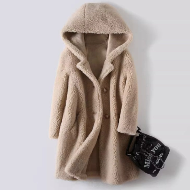 Manteau Douillet à Capuche en Fourrure