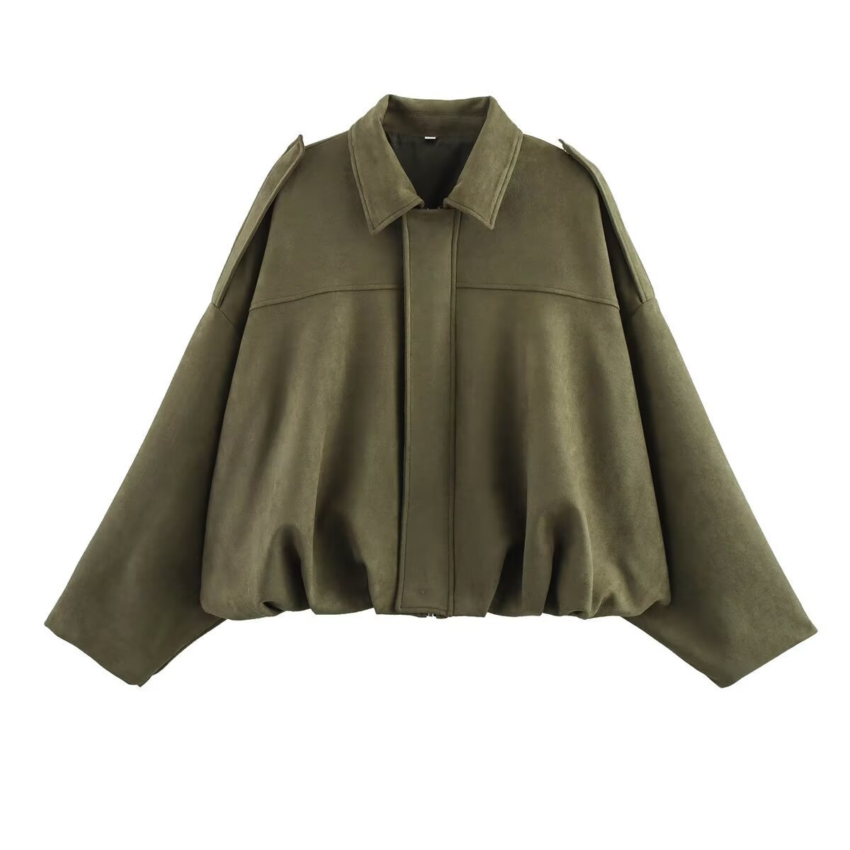 Veste Bomber Oversize en Suédine Douce