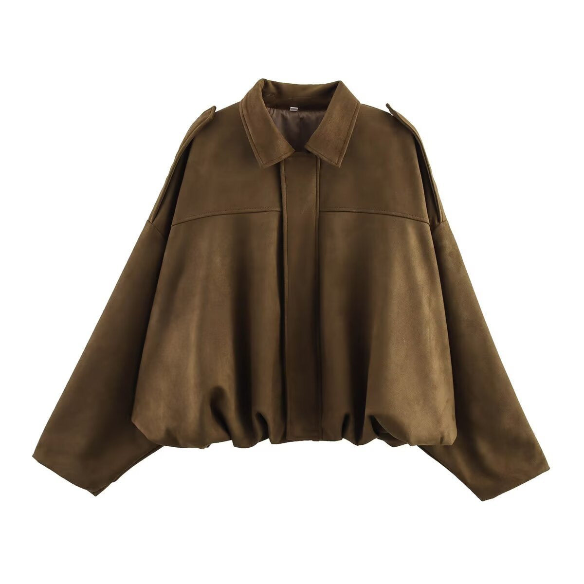 Veste Bomber Oversize en Suédine Douce