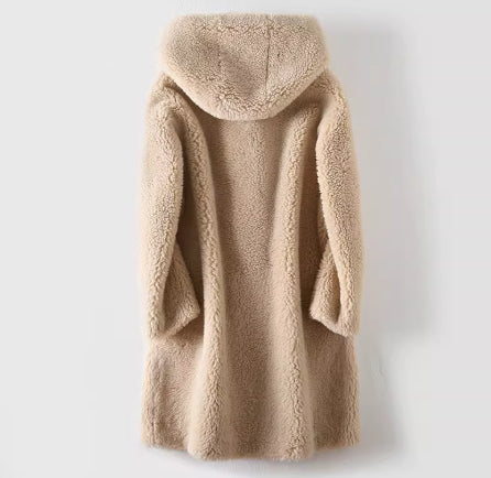 Manteau Douillet à Capuche en Fourrure