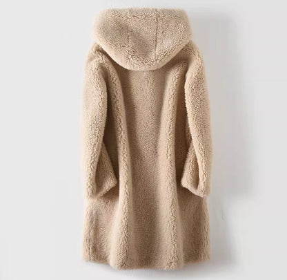 Manteau Douillet à Capuche en Fourrure
