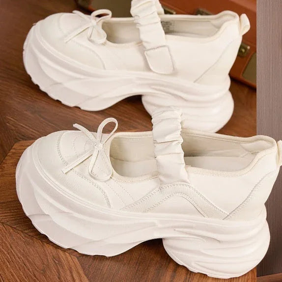 Chaussures à plateforme à velcro et lacets