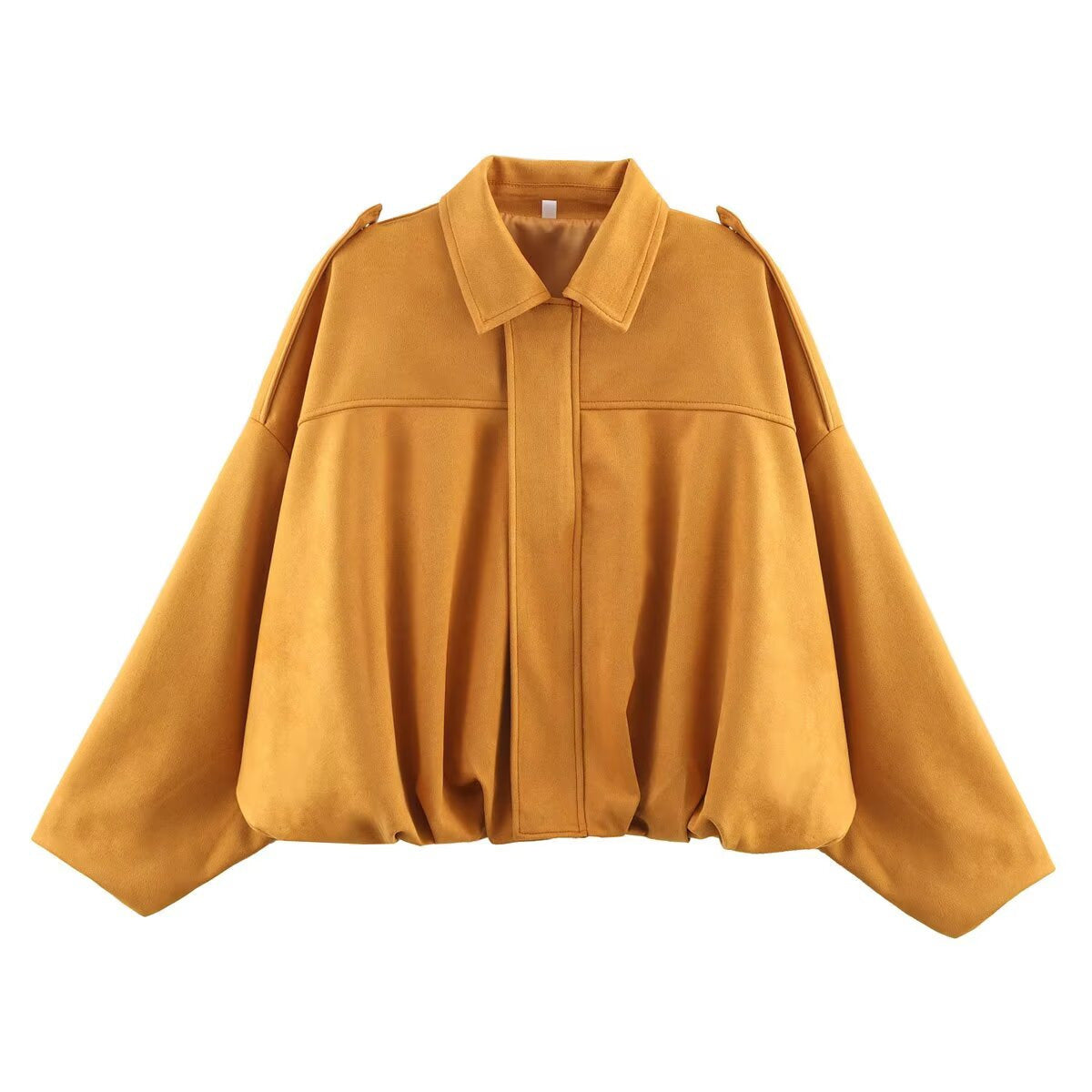 Veste Bomber Oversize en Suédine Douce
