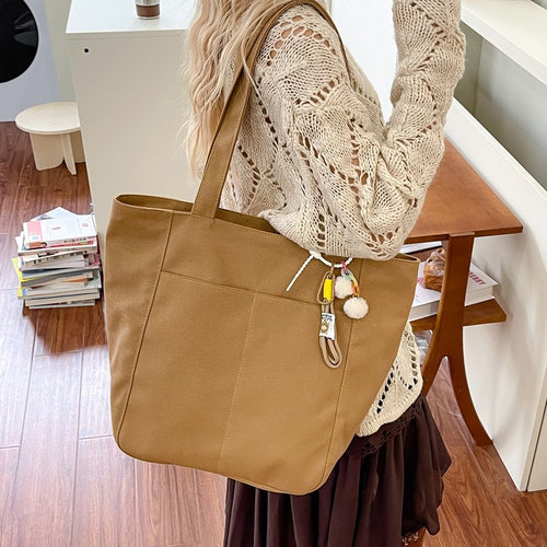 Sac à bandoulière en toile décontracté grande capacité