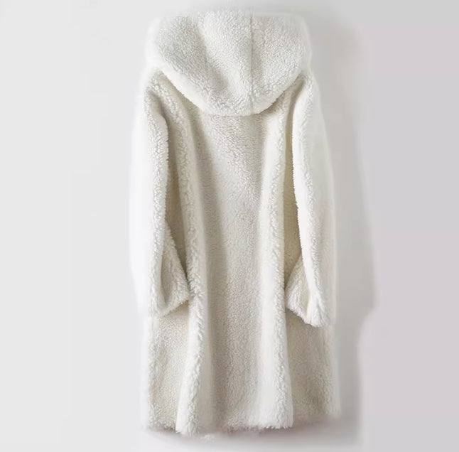Manteau Douillet à Capuche en Fourrure