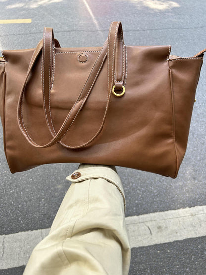 Sac à bandoulière rétro simple avec grande capacité