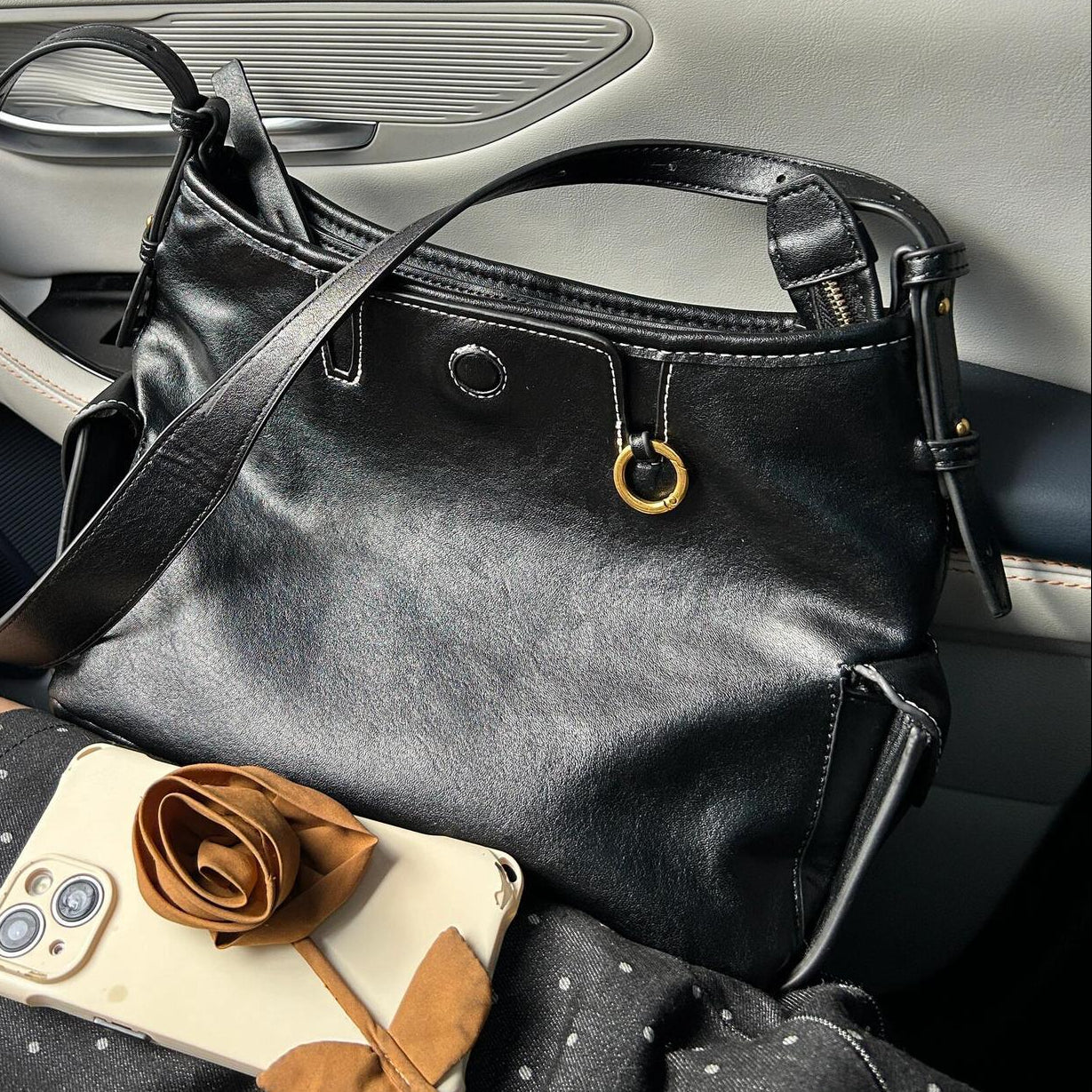 Sac à bandoulière rétro simple avec grande capacité
