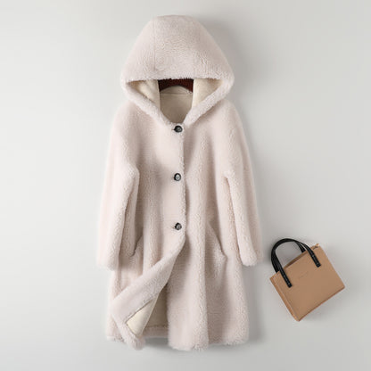 Manteau Douillet à Capuche en Fourrure