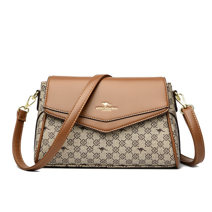 Sac bandoulière chic marron à motif élégant