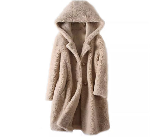 Manteau Douillet à Capuche en Fourrure