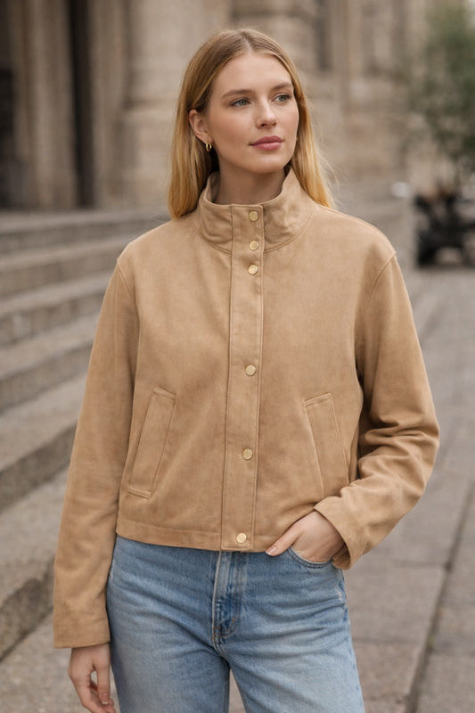 Blouson Suédine Premium – L’Indispensable de Mi-Saison