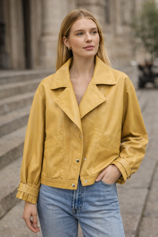 Blouson "Street-Chic" en Similicuir